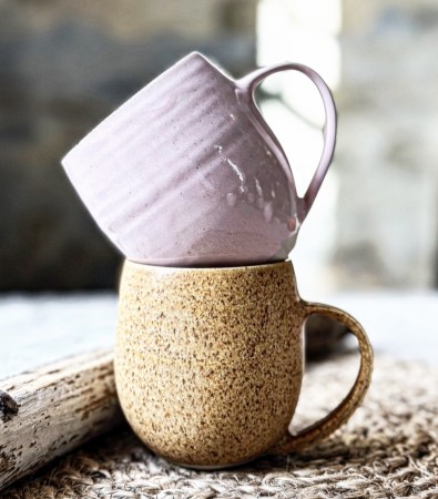 Rundt kaffekrus rosa 